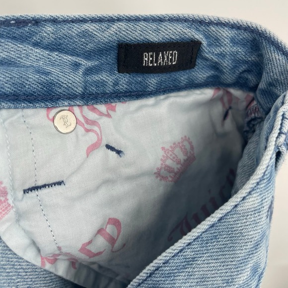 JUICY COUTURE Indigo Relaxed-Fit Tie-Dyed Button Fly Jeans Size 30 NWT - Picture 13 of 13